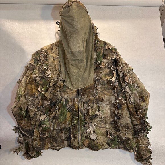 RealTree Ghillie 2x-3x Hunting Camouflage Leafy Suit Jacket Pants Set Polyester - Picture 11 of 11